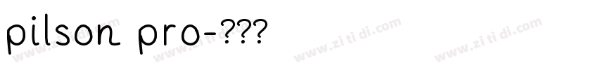 pilson pro字体转换